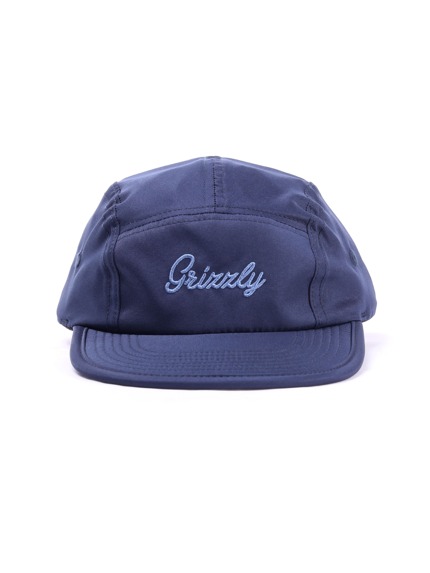 Bone-grizzly-script-logo-camper-hat-Azul-marinho