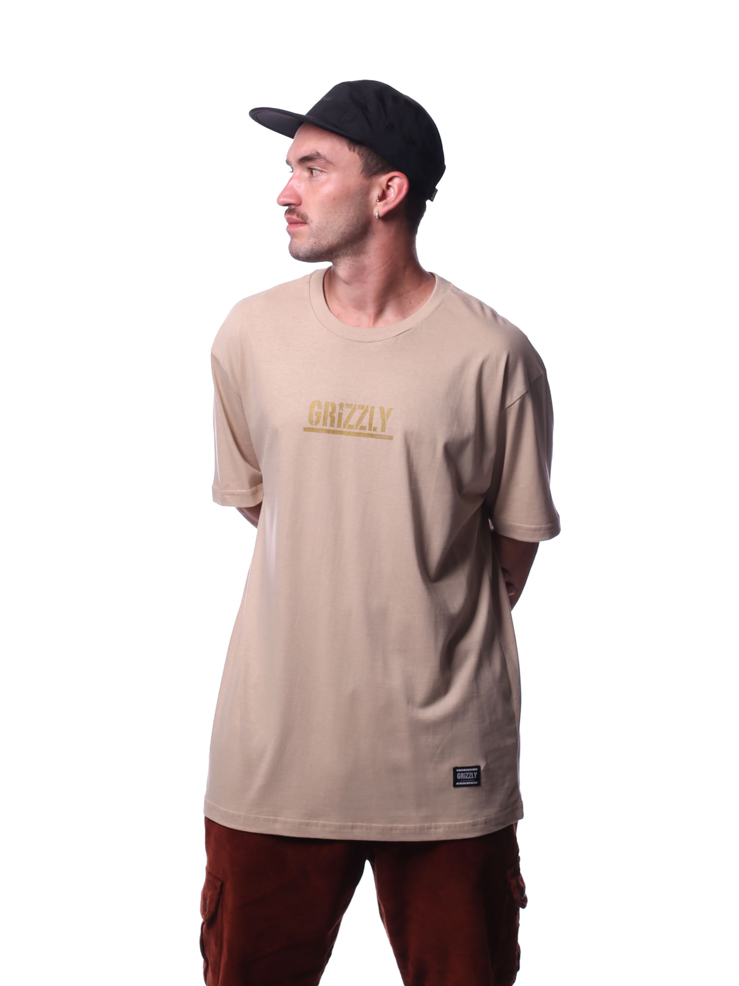Camiseta-grizzly-mid-stamp-ss-tee-Bege