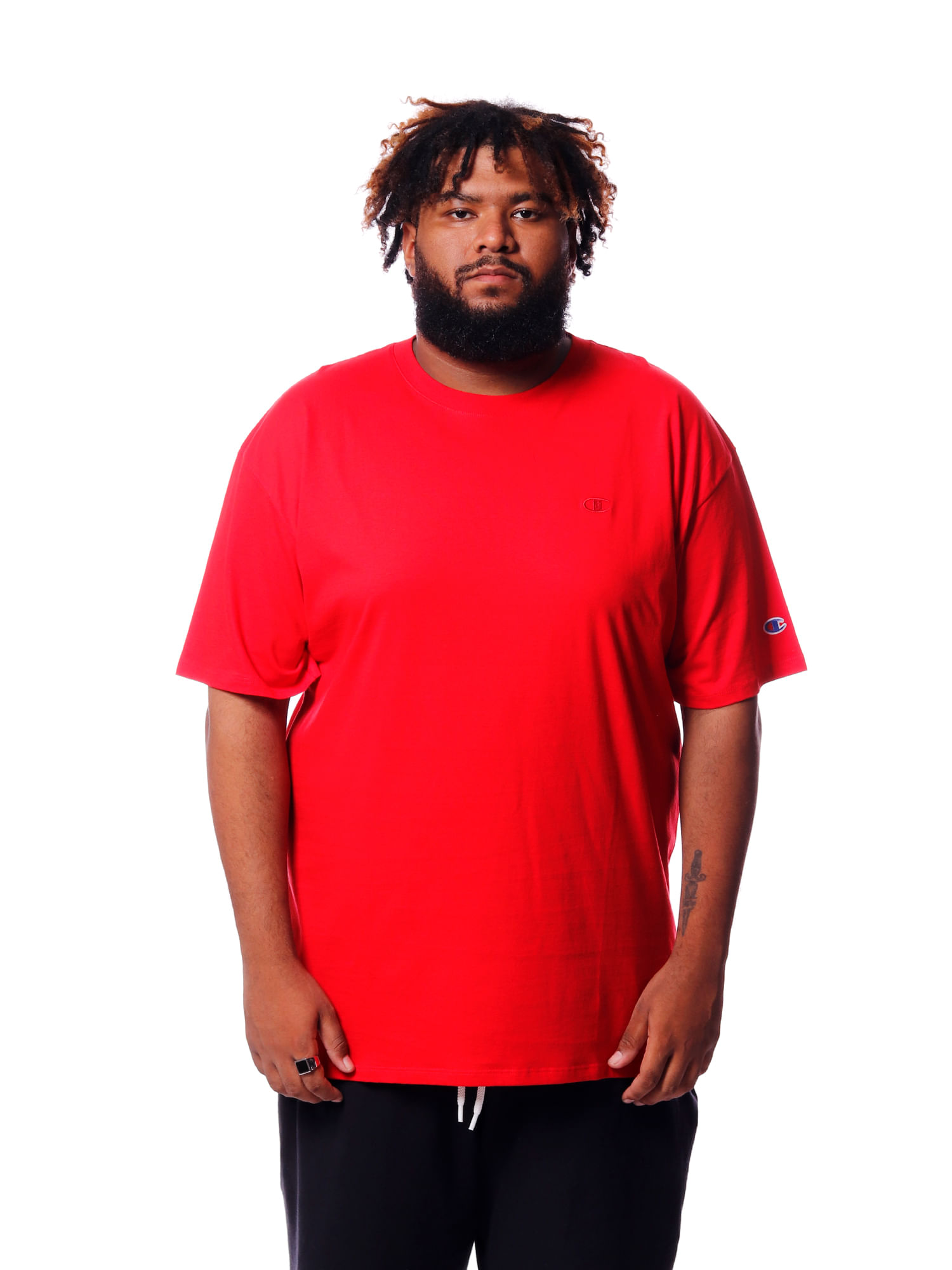 Camiseta-champion-ath-basic-logo-Vermelho