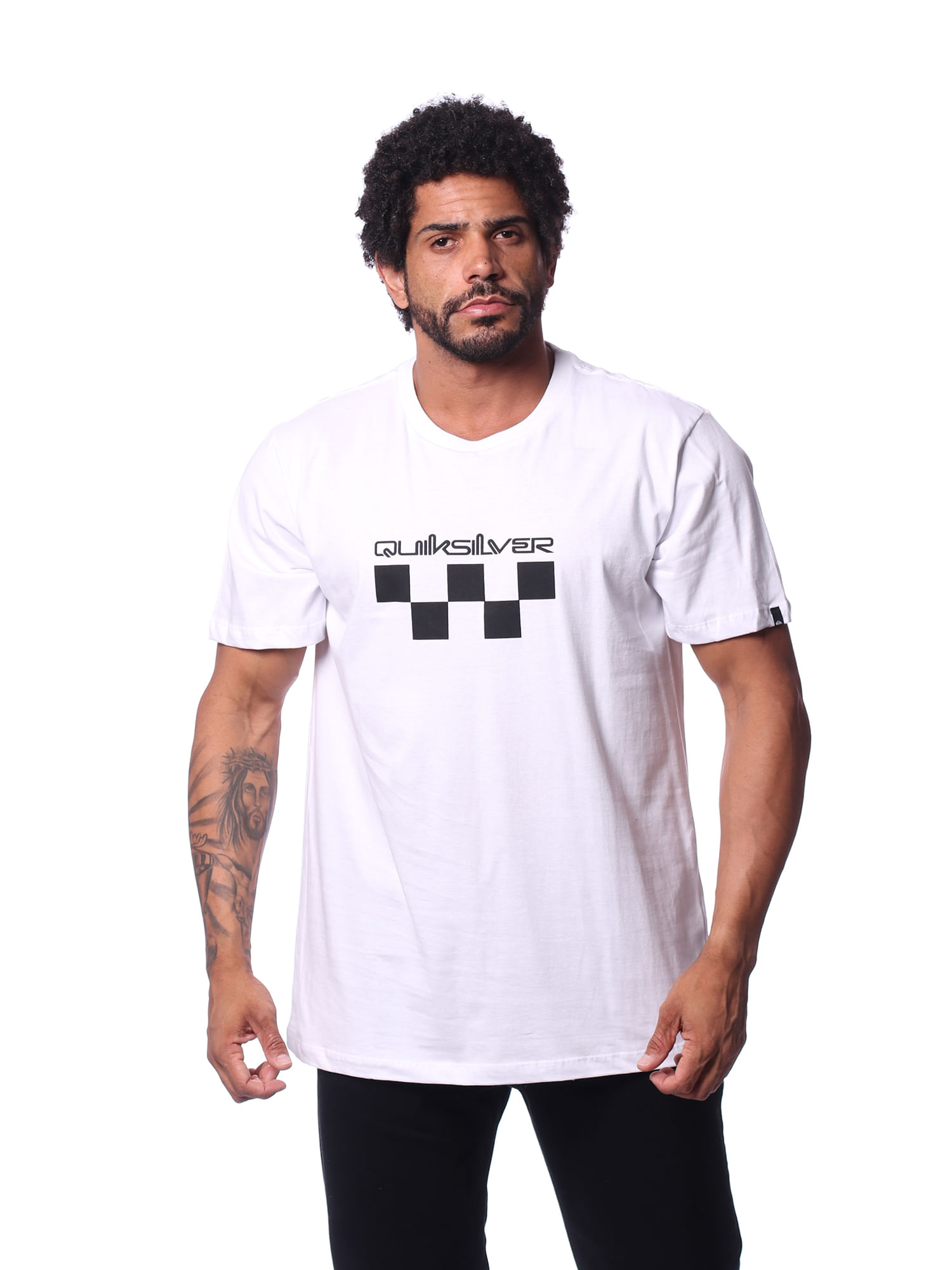 Camiseta-quiksilver-five-block-Branco