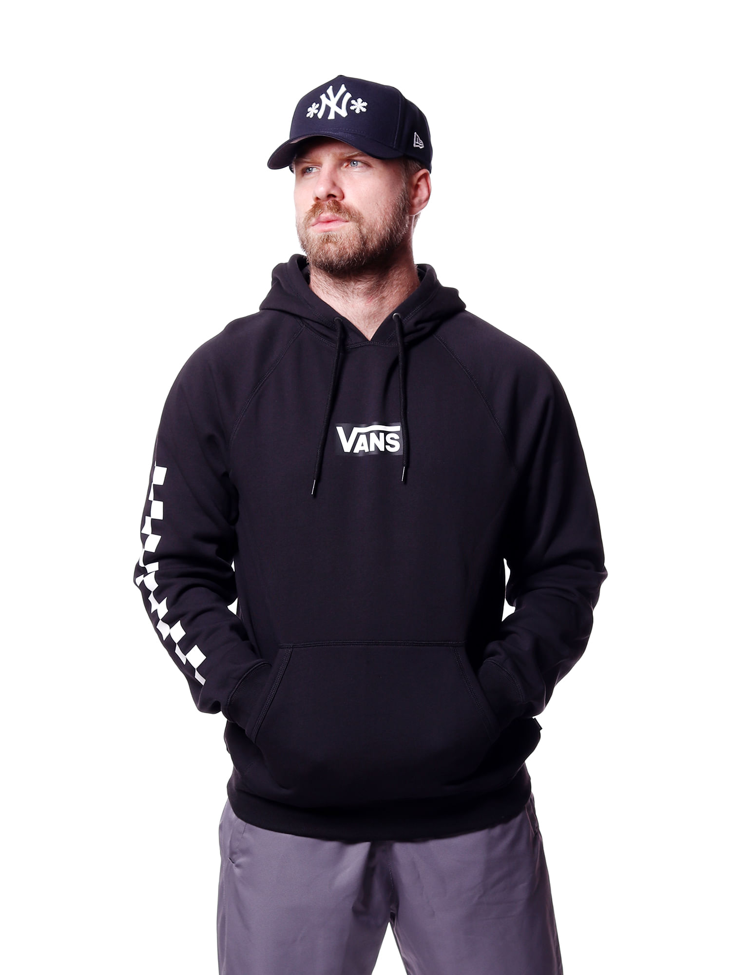 Moletom-vans-versa-standard-hoodie-Black-checkerboard