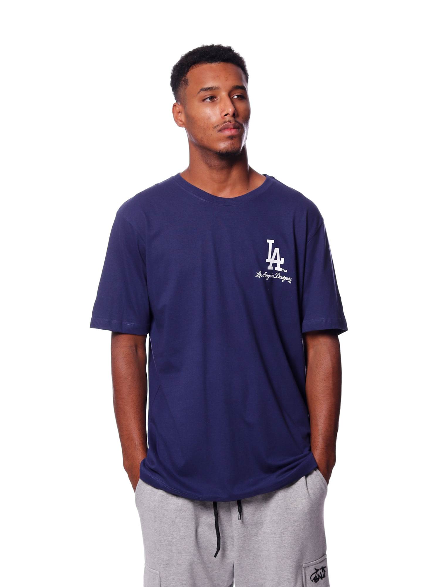 Camiseta-new-era-mlb-los-angeles-dodgers-all-building-Azul-marinho